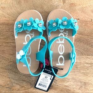 Turquoise bebe toddler sandals sz 7/8